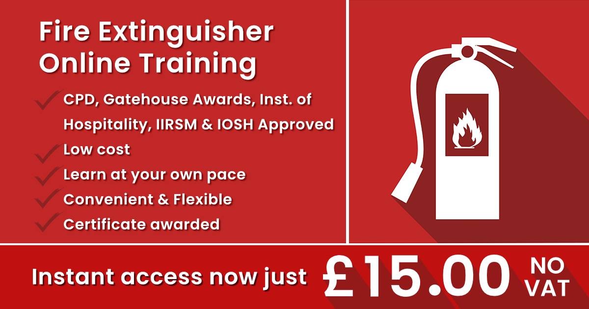 Fire Extinguisher Online Training just £15.00 | Insight Online Training